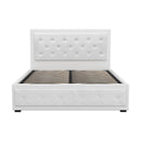 Artiss Bed Frame Double Size Gas Lift White TIYO