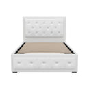 Artiss Bed Frame King Single Size Gas Lift White TIYO