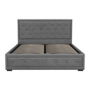 Artiss Bed Frame Queen Size Gas Lift Grey TIYO