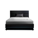 Artiss Bed Frame King Single Size LED Gas Lift Black LUMI