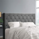 Artiss Bed Head Headboard Queen Size Fabric - CAPPI Grey
