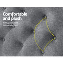 Artiss Bed Head Headboard Queen Size Fabric - CAPPI Grey