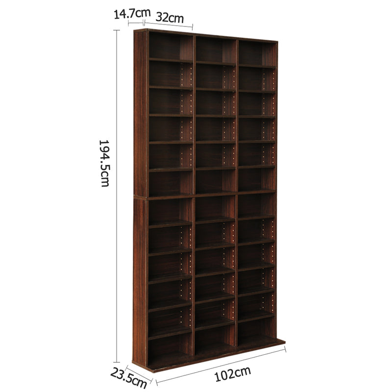 Bookshelf CD Storage Rack - BERT Walnut
