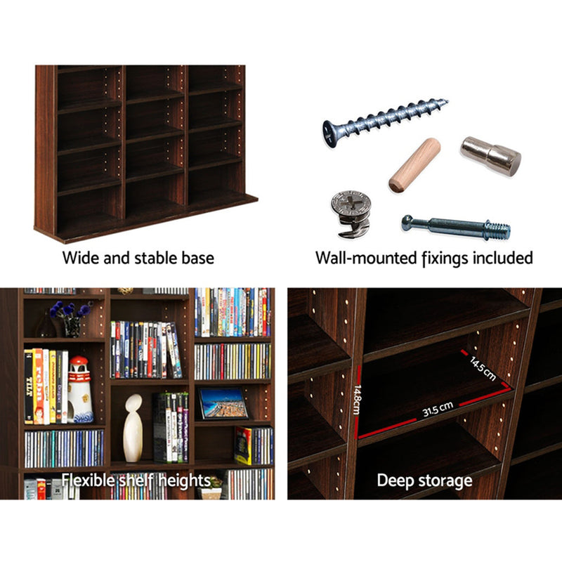 Bookshelf CD Storage Rack - BERT Walnut