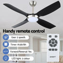 Devanti 52'' Ceiling Fan DC Motor w/Light w/Remote Black