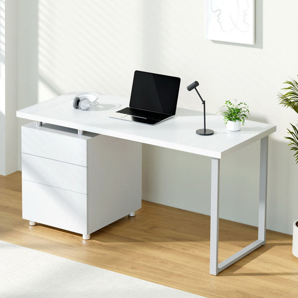 Computer Desk Drawer White 140CM