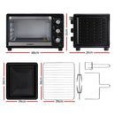 Devanti 30L Convection Oven Electric Fryer Ovens 1600W