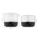 5 Trays Food Dehydrator Fruit Dehydrators Pet Beef Jerky Dryer Black