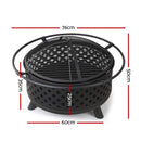 Fire Pit BBQ Grill 76cm