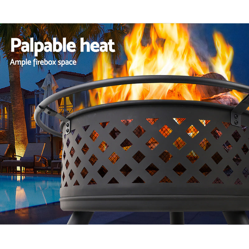 Fire Pit BBQ Grill 76cm