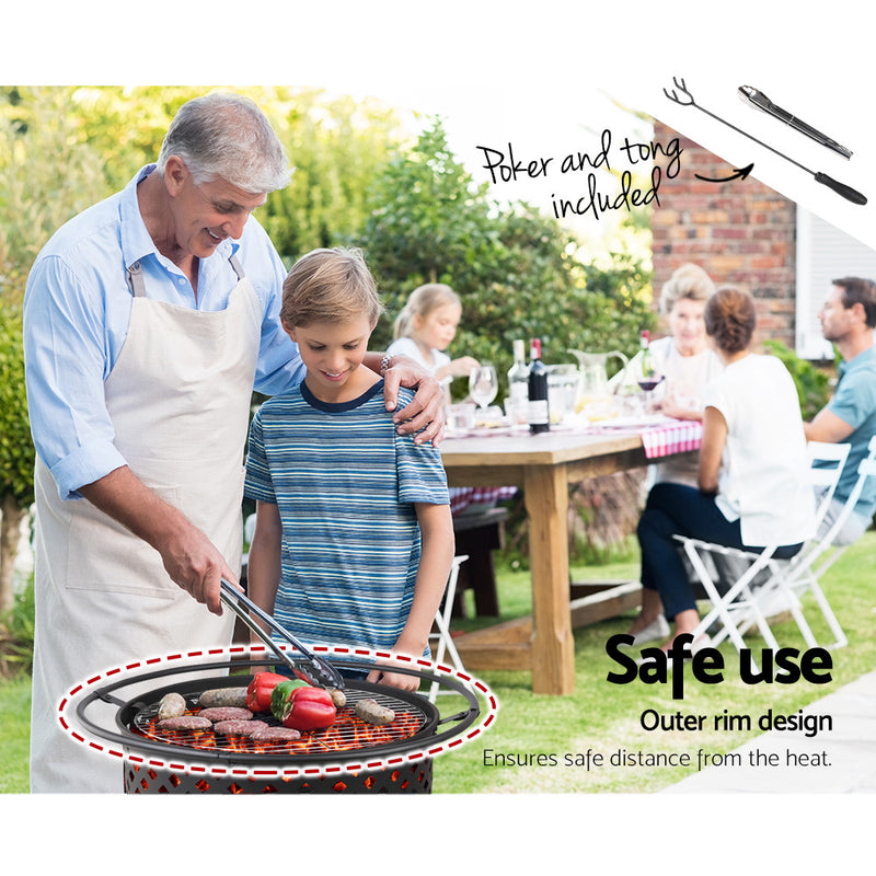 Fire Pit BBQ Grill 76cm