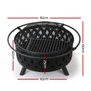 Fire Pit BBQ Grill 82cm