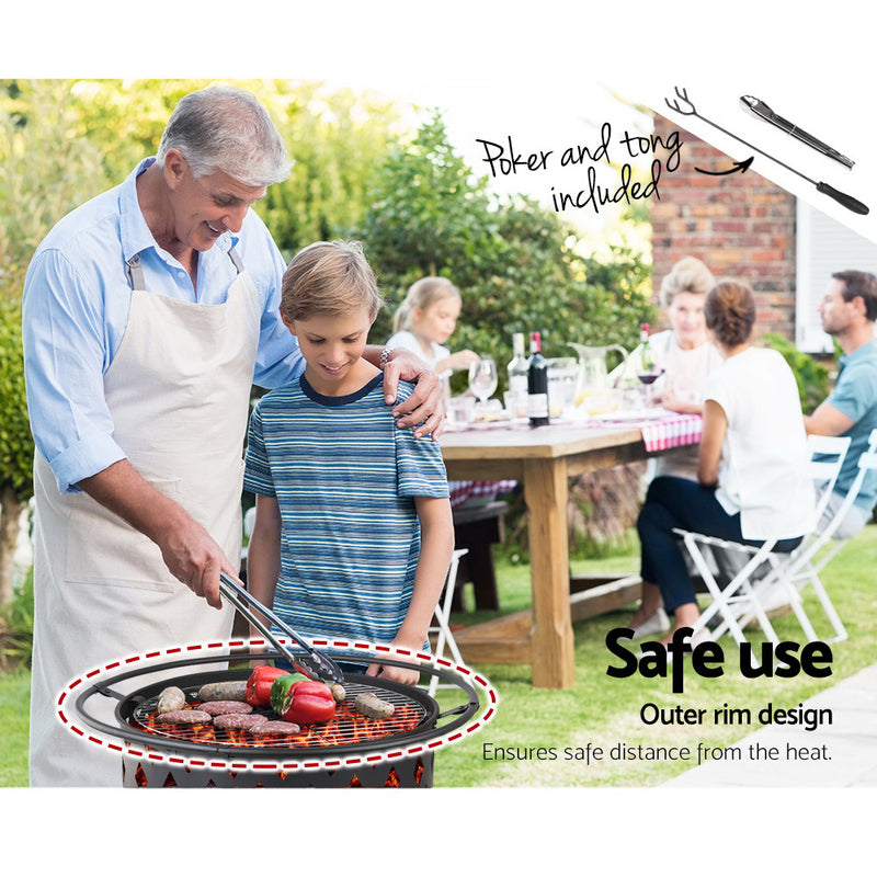 Fire Pit BBQ Grill 82cm