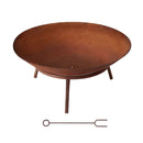 56cm Fire Pit Iron Rustic Bowl Outdoor