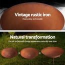 56cm Fire Pit Iron Rustic Bowl Outdoor