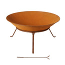 70cm Fire Pit Rustic Iron Bowl Outdoor