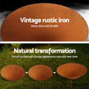 70cm Fire Pit Rustic Iron Bowl Outdoor