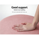 Ottoman Foot Stool Round Velvet Pink
