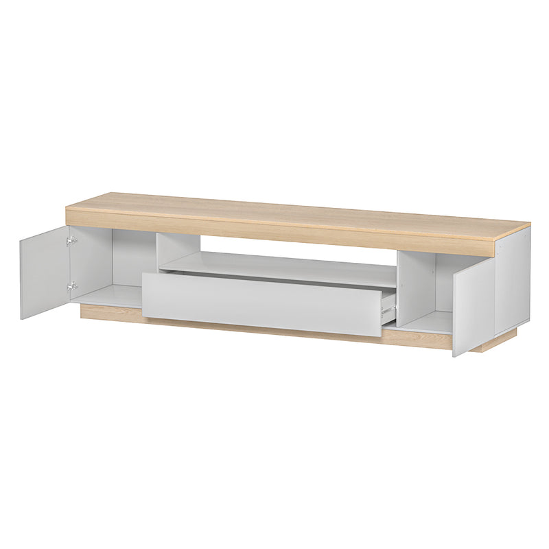 TV Cabinet Entertainment Unit Stand 180CM White Wood