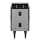 Smart Bedside Table 2 Drawers with Wireless Charging Ports LED Grey AIDA