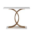 Artiss Console Table Marble Effect White&Gold