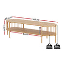 Artiss TV Unit Entertainment Unit Storage Shelf 148cm Pine