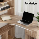 Computer Desk Bookshelf Drawer Cabinet Oak 120CM