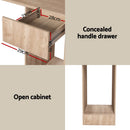 Computer Desk Bookshelf Drawer Cabinet Oak 120CM