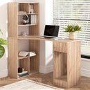 Computer Desk Bookshelf Drawer Cabinet Oak 120CM