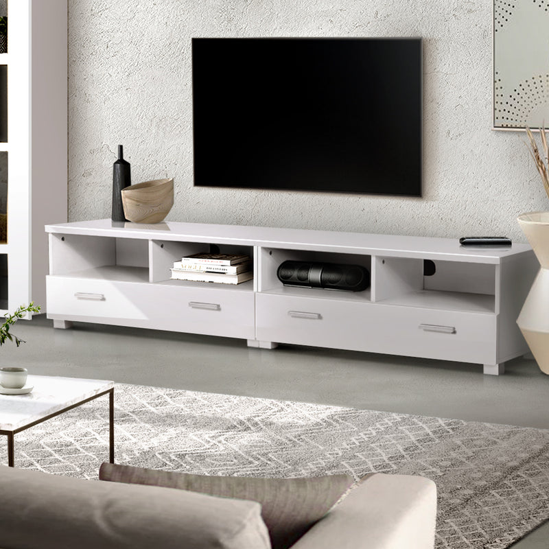 TV Cabinet Entertainment Unit 180cm White Eddie