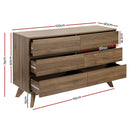 6 Chest of Drawers - XAVI Walnut