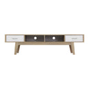 TV Cabinet Entertainment Unit 180cm Oak White Gary