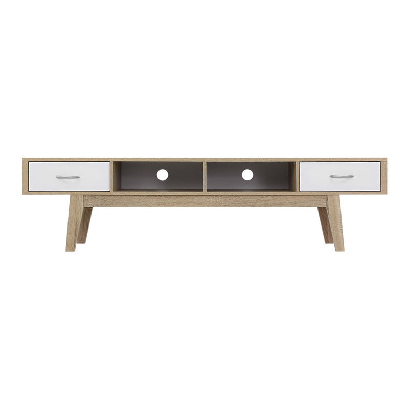 TV Cabinet Entertainment Unit 180cm Oak White Gary