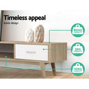 TV Cabinet Entertainment Unit 180cm Oak White Gary