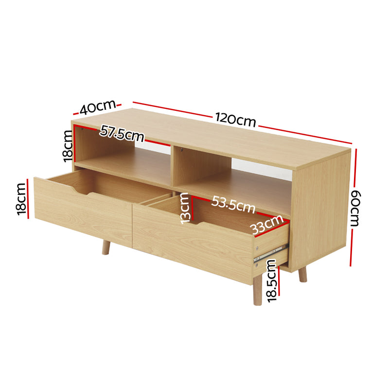 TV Cabinet Entertainment Unit 120cm Pine Ford