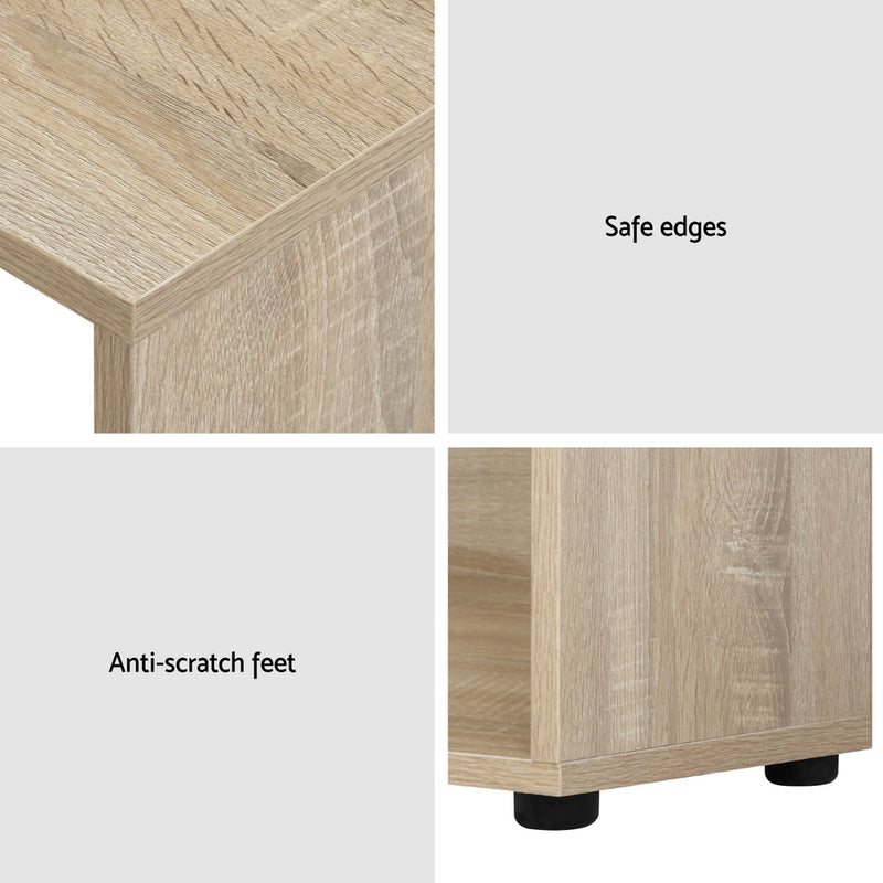 Computer Desk Bookshelf Oak 130CM