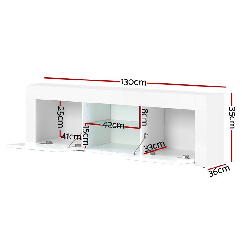 Artiss Entertainment Unit TV Cabinet 130cm White Ivan