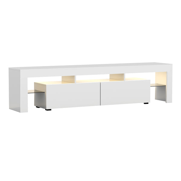 Entertainment Unit TV Cabinet LED 189cm White Elo