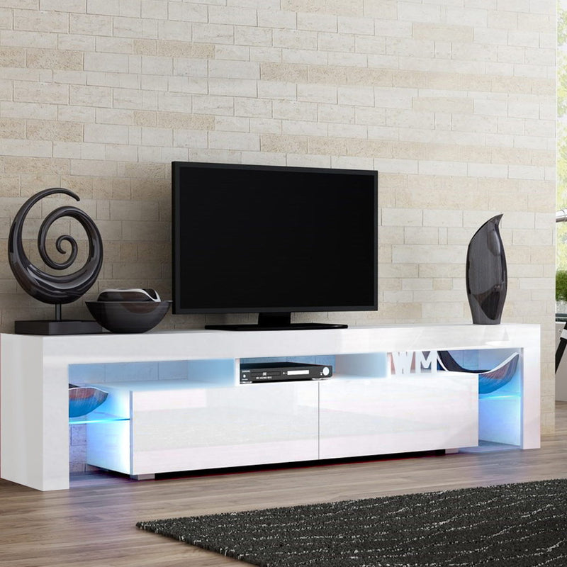 Entertainment Unit TV Cabinet LED 189cm White Elo