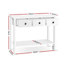 Artiss Console Table 3 Drawers 100CM White Chole