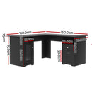 Computer Desk Home Office Study Desks L-shaped Corner Table with Storage