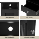 Computer Desk Home Office Study Desks L-shaped Corner Table with Storage