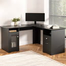 Computer Desk Home Office Study Desks L-shaped Corner Table with Storage