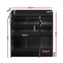 Artiss Shoe Rack Cabinet 21 Pairs Adjustable Shelves Black Clair