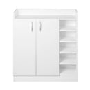 Artiss Shoe Rack Cabinet 21 Pairs Adjustable Shelves White Clair