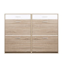 Artiss Shoe Rack Cabinet 36 Pairs Adjustable Shelves Pine Sara