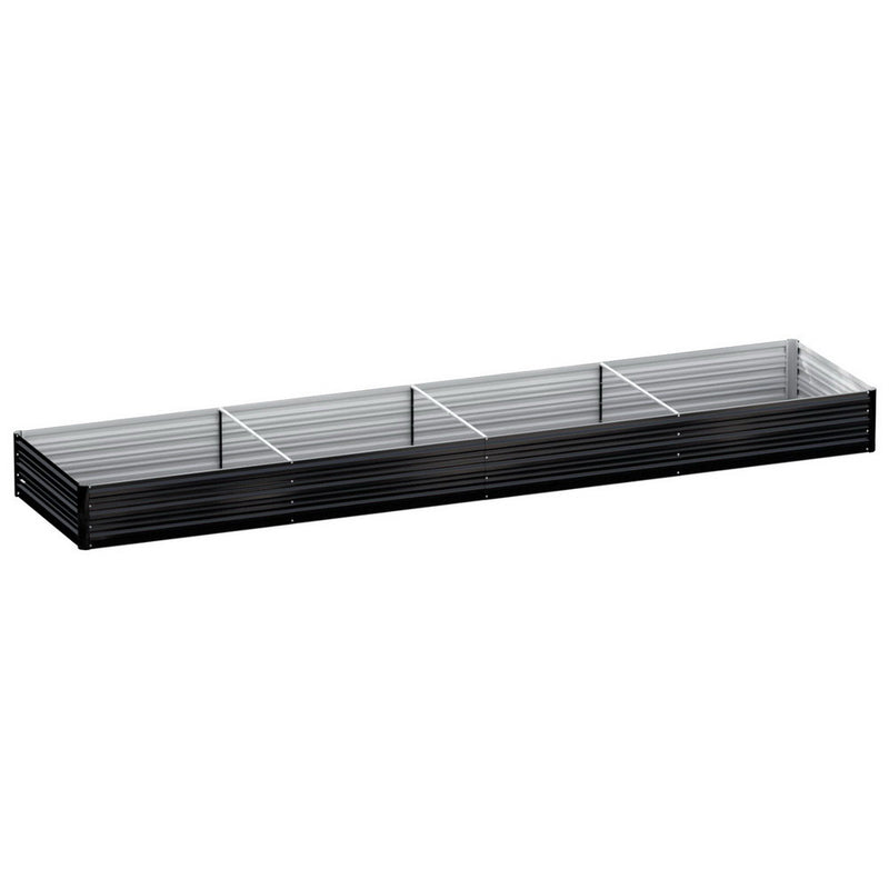 Raised Garden Bed 2 Pcs 210x90cm Planter Box Container Galvanised Metal Outdoor