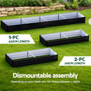 Raised Garden Bed 2 Pcs 210x90cm Planter Box Container Galvanised Metal Outdoor