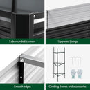 Raised Garden Bed 2 Pcs 210x90cm Planter Box Container Galvanised Metal Outdoor