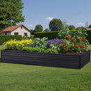 Raised Garden Bed 2 Pcs 210x90cm Planter Box Container Galvanised Metal Outdoor